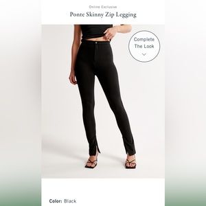 Abercrombie & Fitch Ponte Skinny Zip Leggings